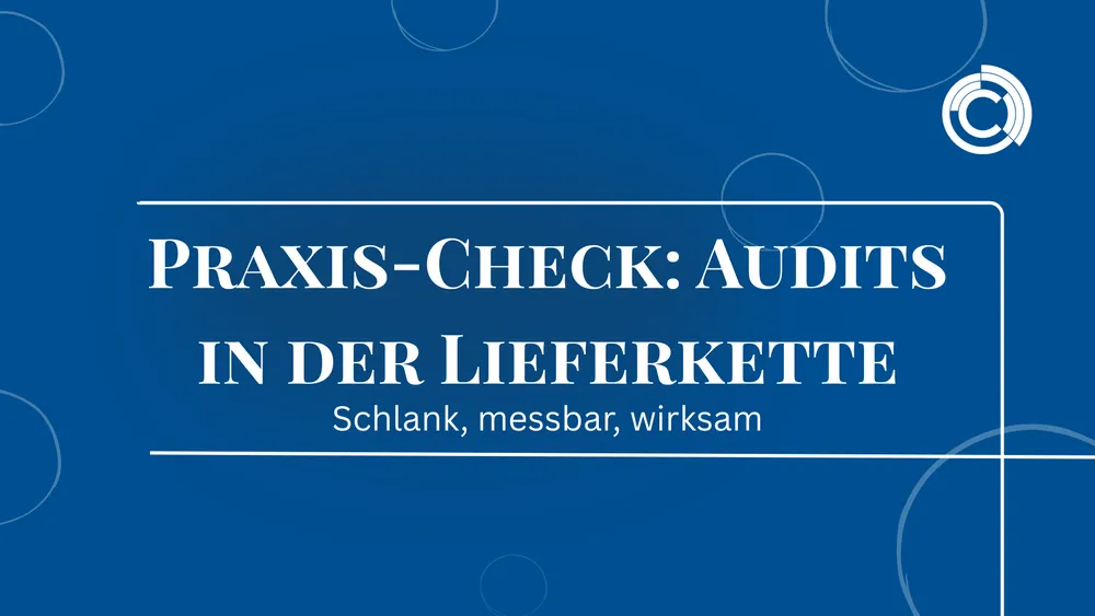 Praxis-Check: Audits in der Lieferkette – schlank, messbar, wirksam