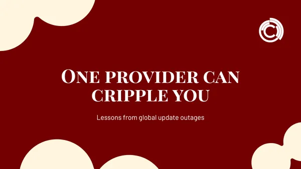 The “One” Vendor Can Bring You to a Halt