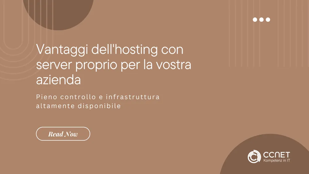 Vantaggi dell'hosting con server proprio per la vostra azienda: Pieno controllo e infrastruttura altamente disponibile