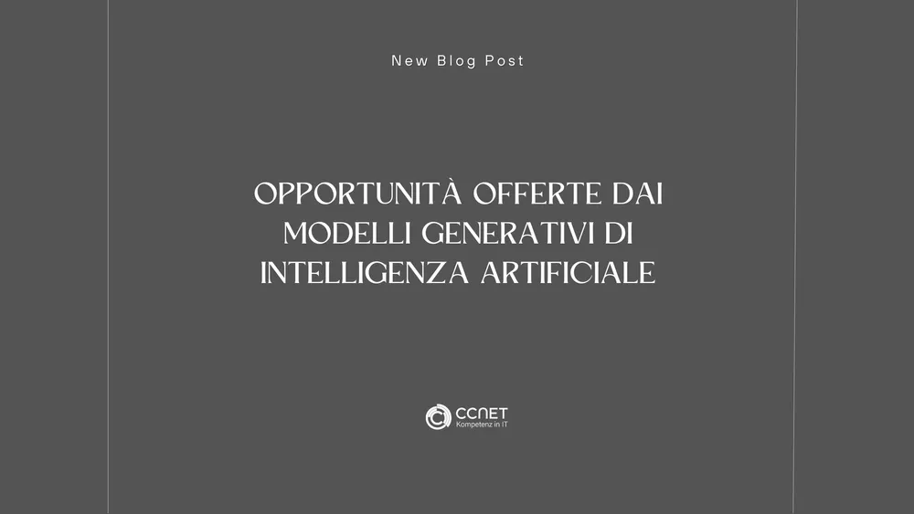 Opportunità offerte dai Modelli Generativi di Intelligenza Artificiale
