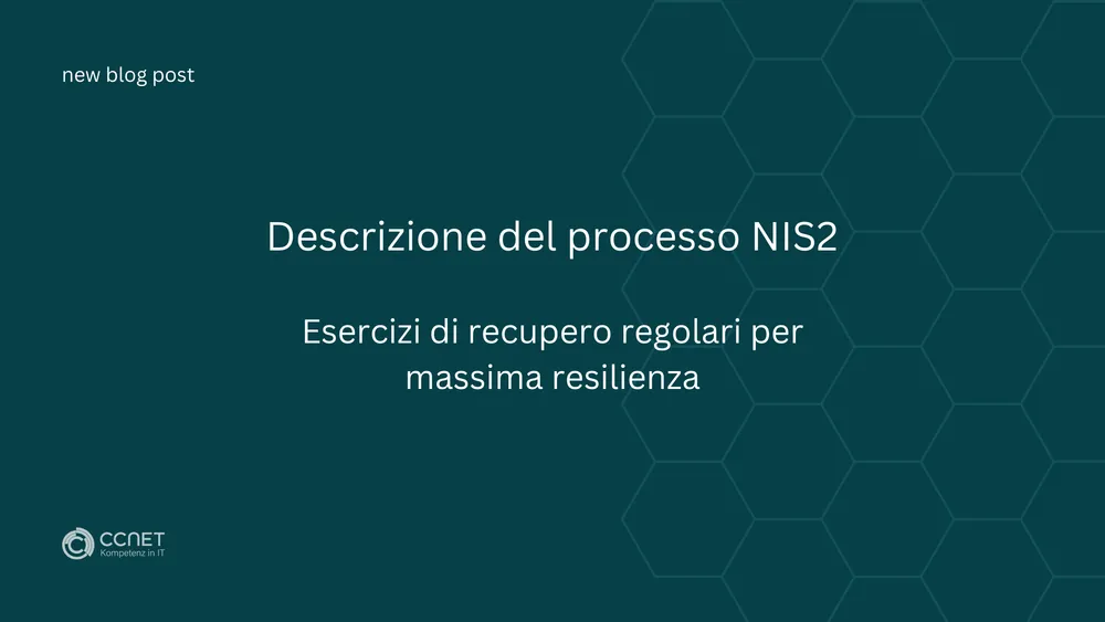 Descrizione del processo NIS2: Esercizi di recupero regolari per massima resilienza